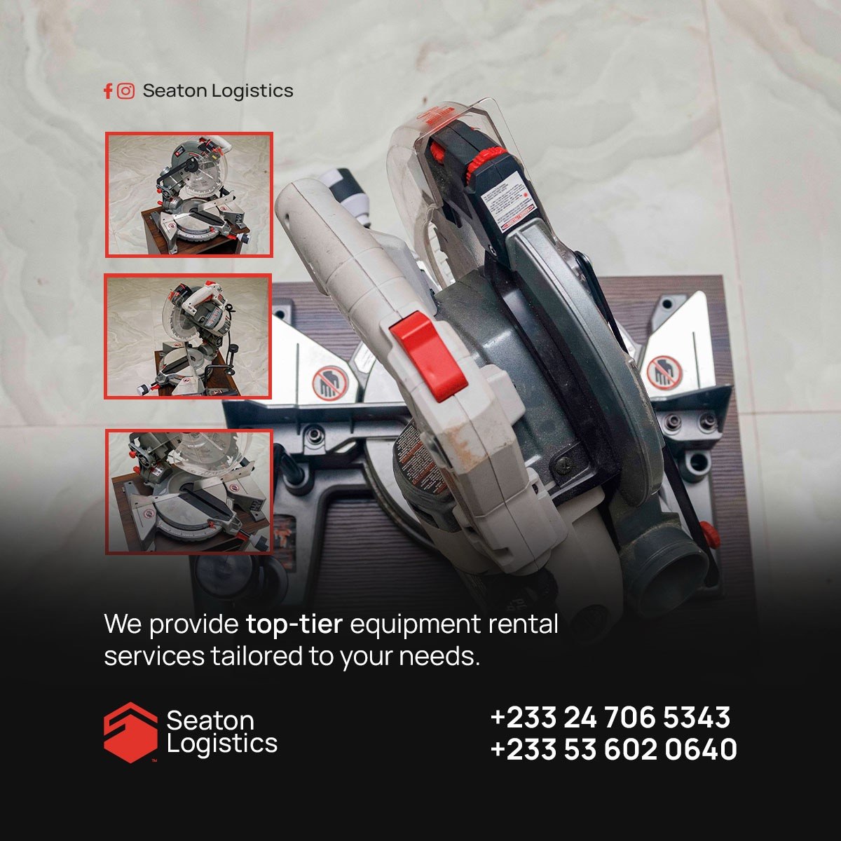 Professional workshop tools and equipment imported by Seaton Tools Ghana